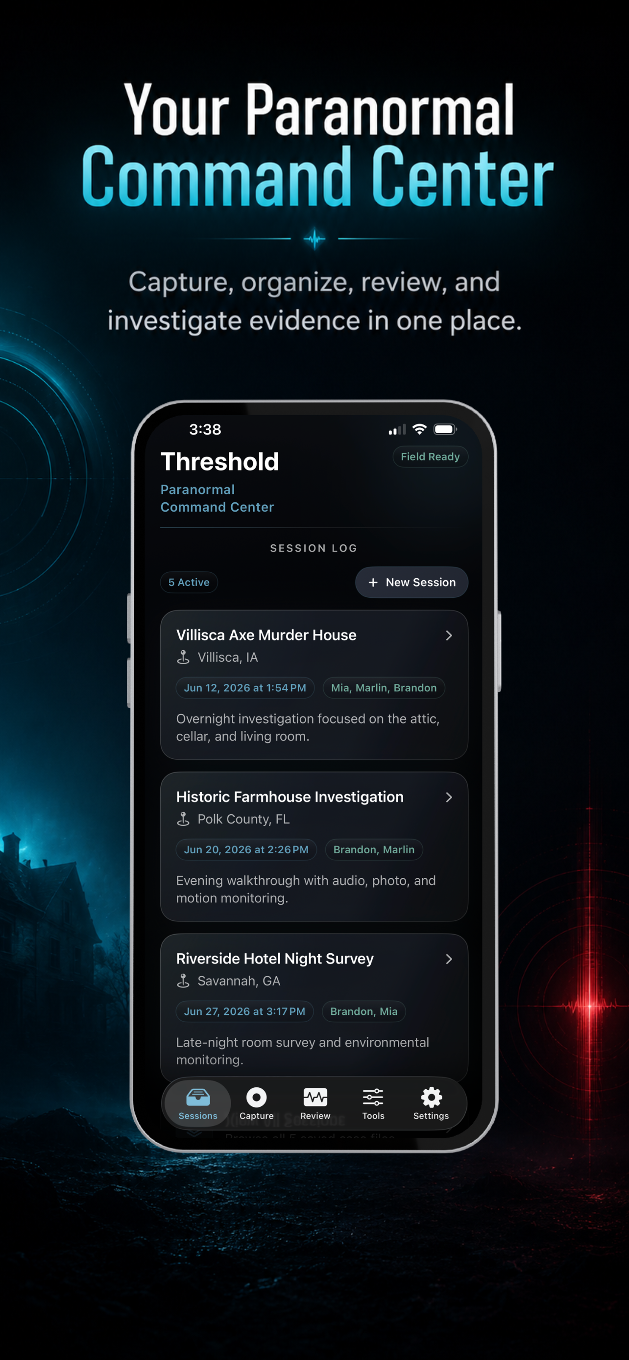 Threshold: Paranormal HQ command center preview